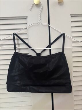 Balera Black Shimmery Cropped Camisole Bra